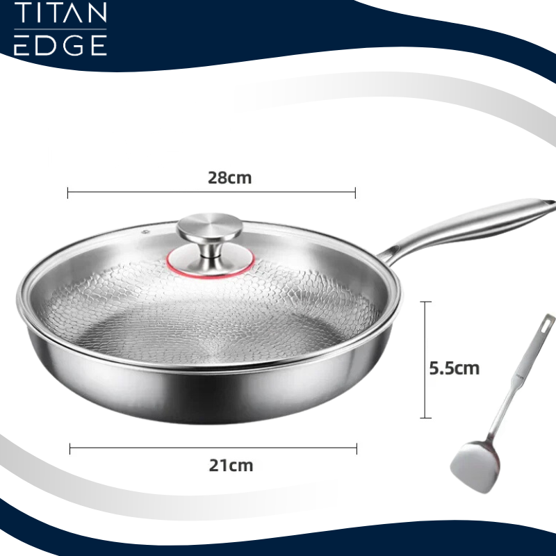 TitanChef Titanium Stainless Steel Frying Pan